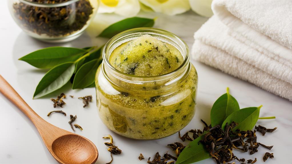 exfoliating green tea scrub