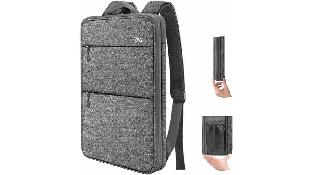 expandable laptop backpack design