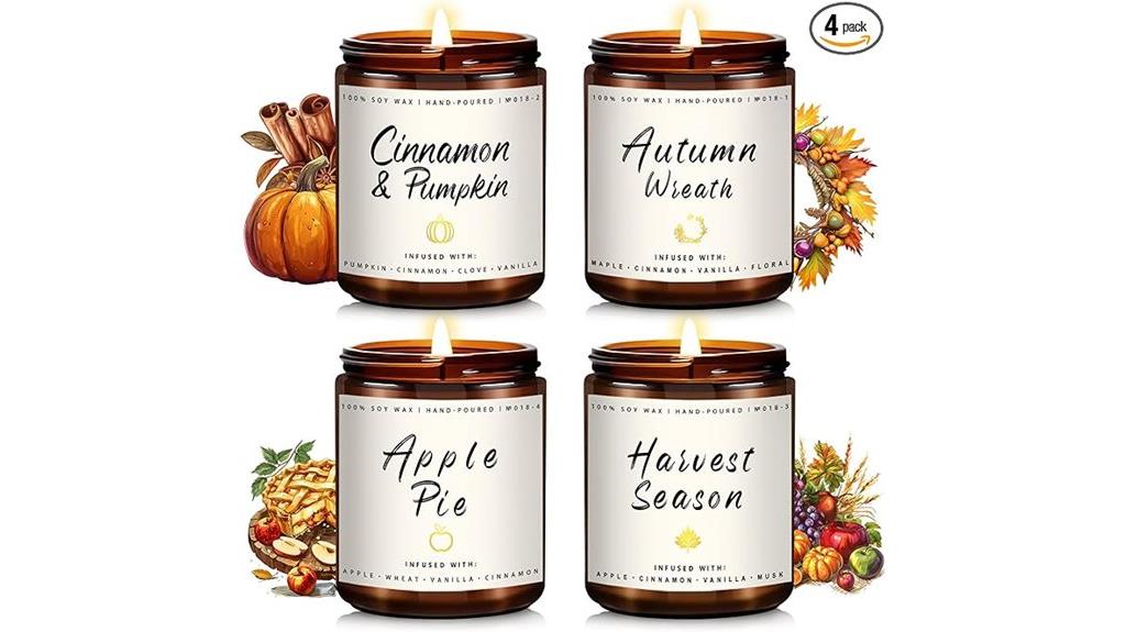 fall scented soy candles