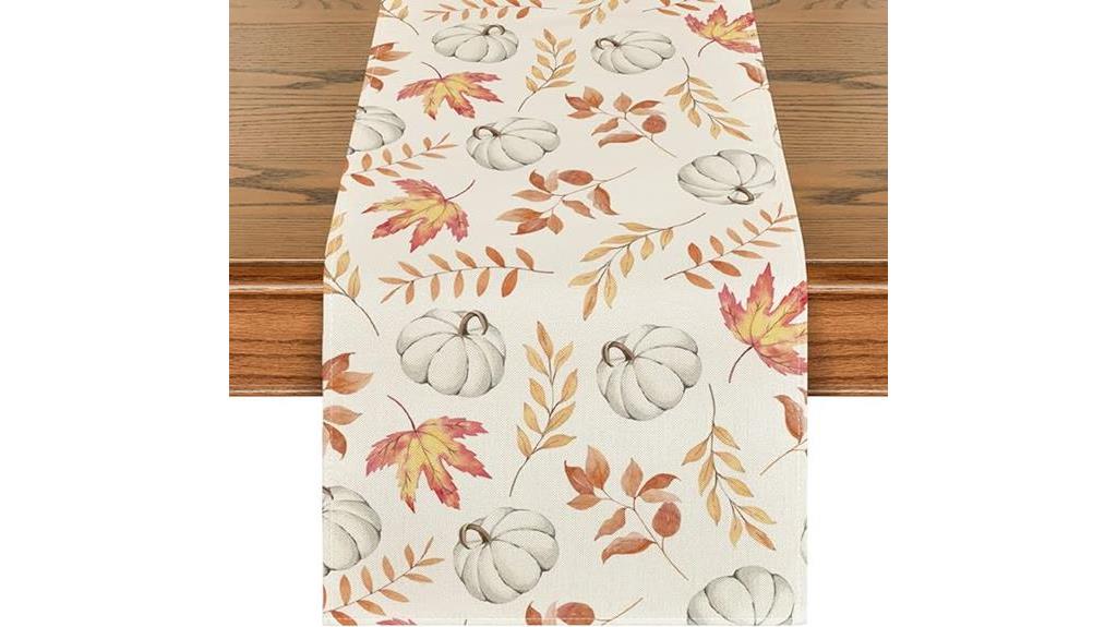 fall themed table runner decor