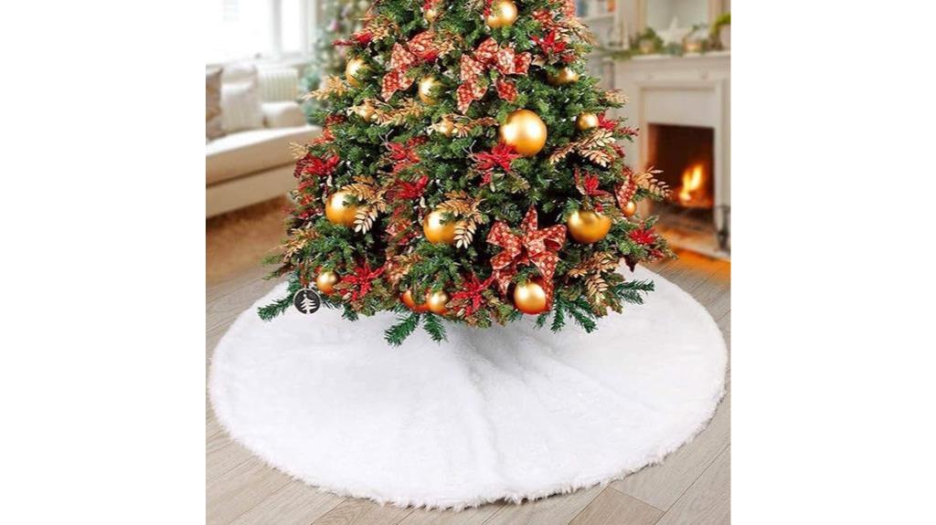 faux fur christmas tree skirt