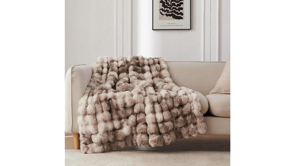 faux rabbit fur blanket