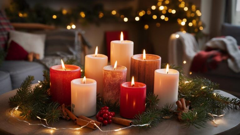 festive holiday scented candles