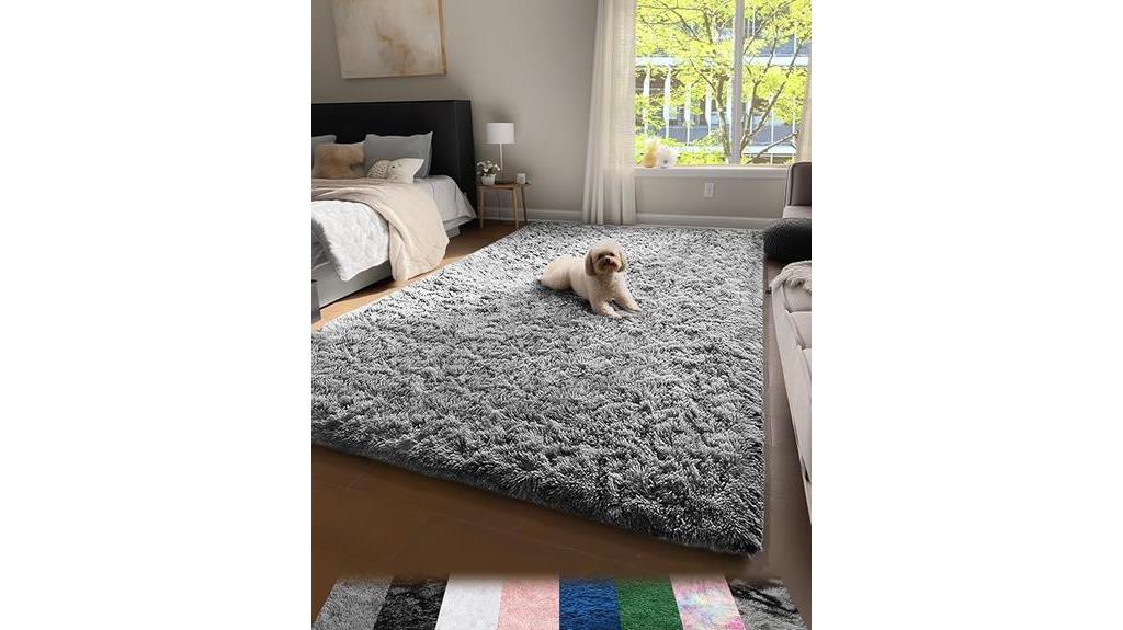 fluffy shaggy area rug