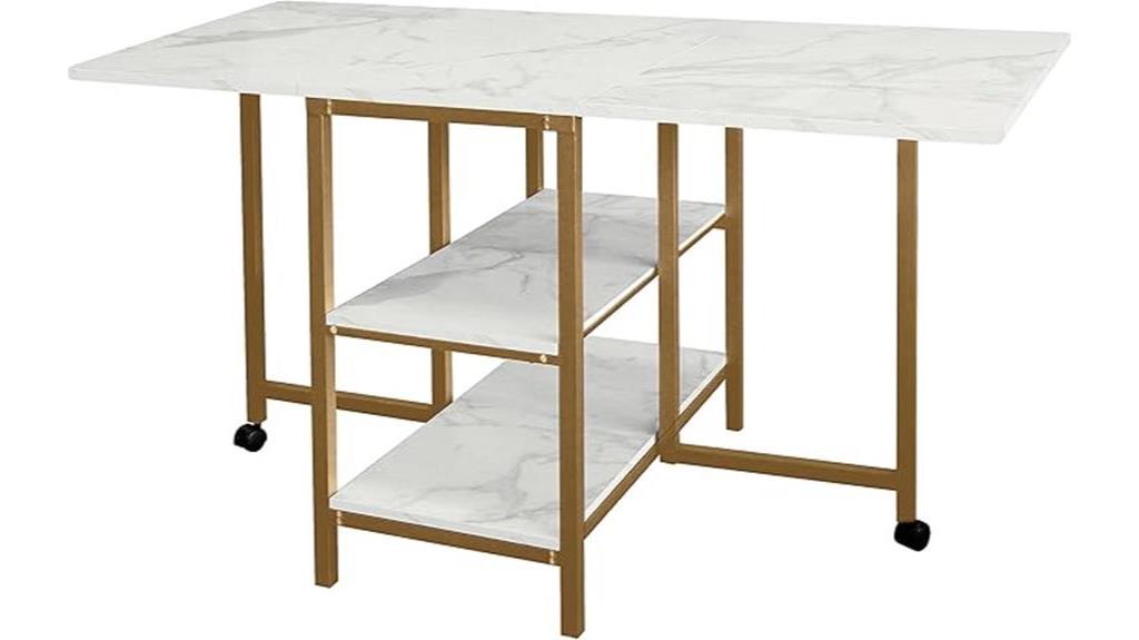 folding dining table storage