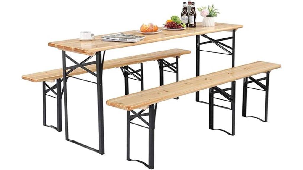 folding picnic table set