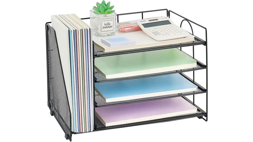 four tier desk organizer tray