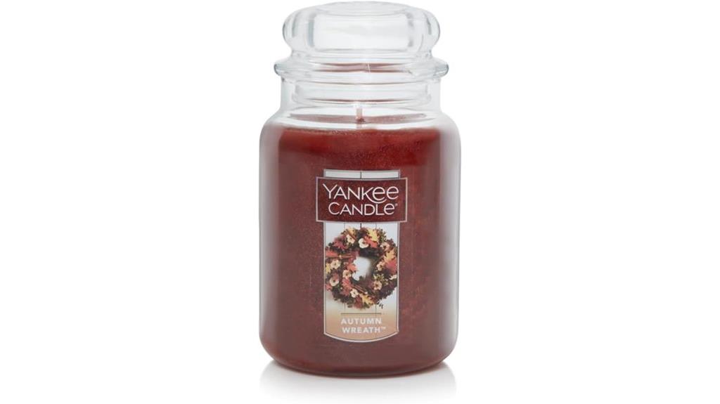 fragrant autumn wreath candle