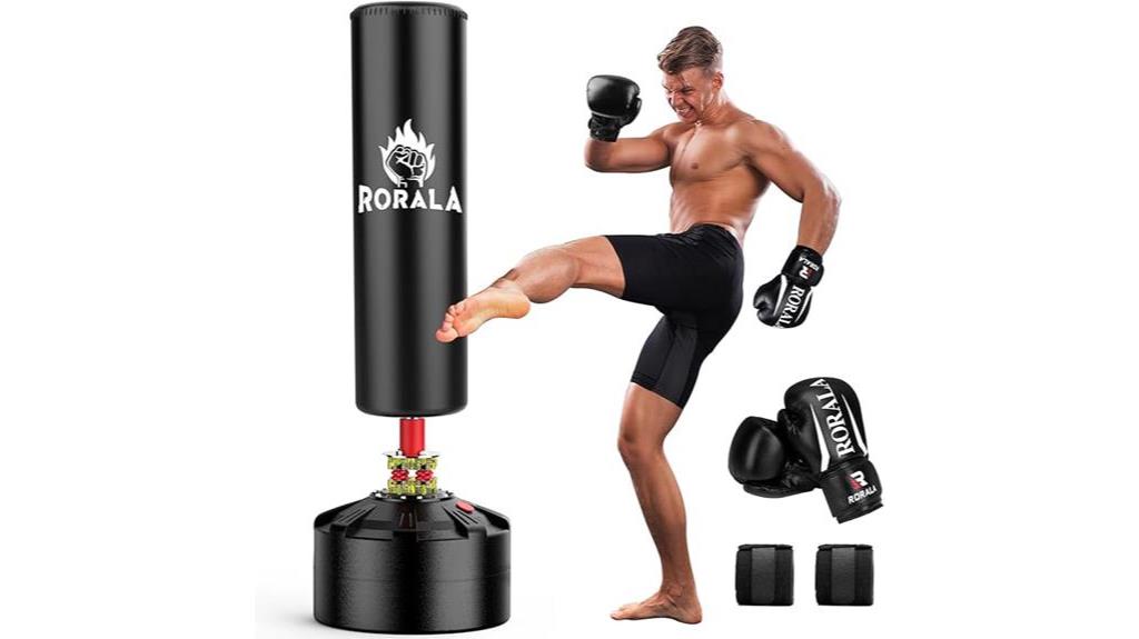 freestanding heavy bag set