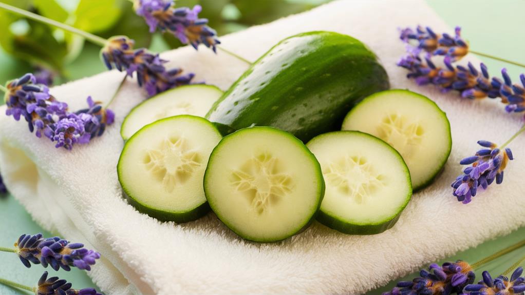 fresh crisp cucumber slices