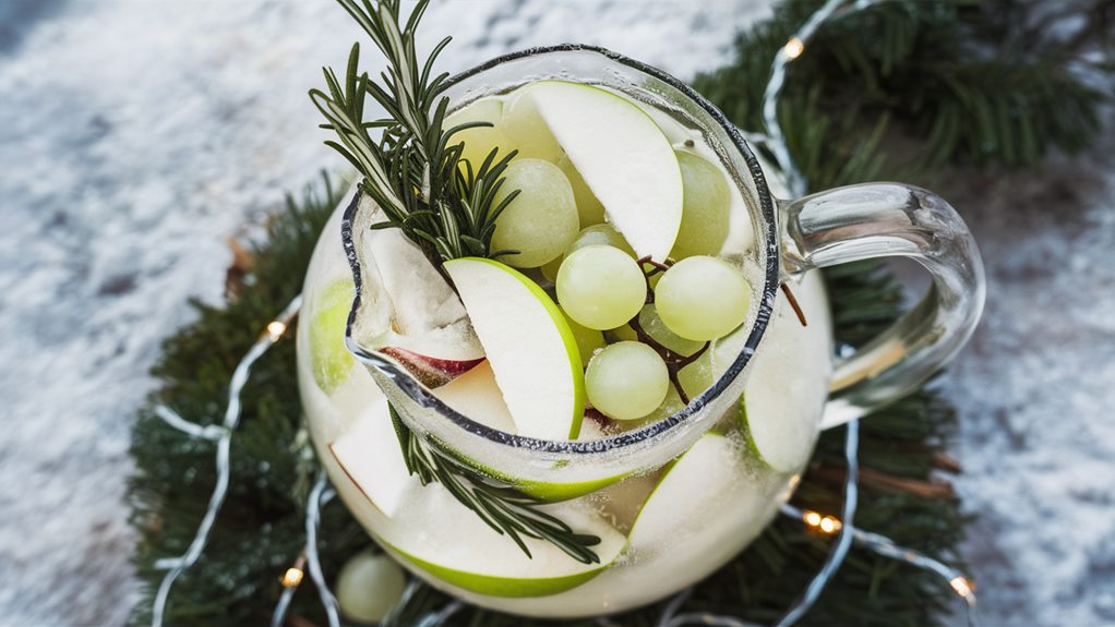 fresh fruit in wine