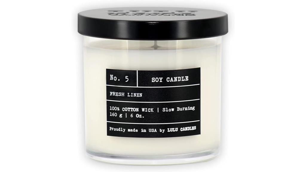 fresh linen soy candle