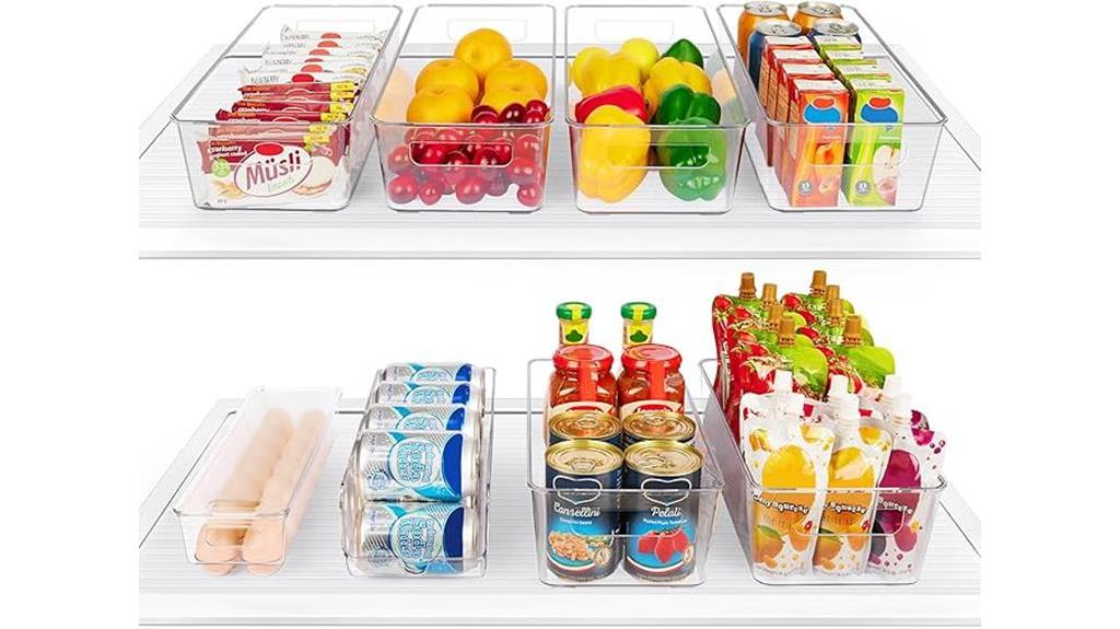 fridge organizer bins set