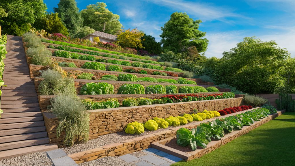 gardening in terraced plots