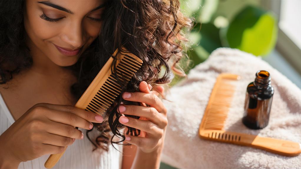 gently untangle hair knots