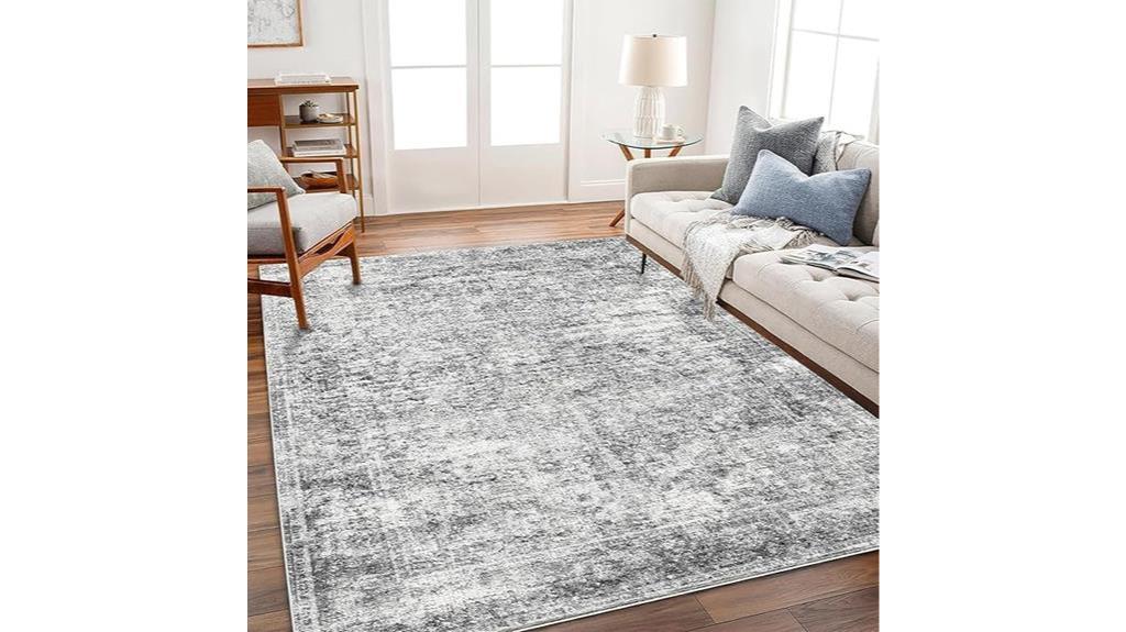 gray vintage area rug