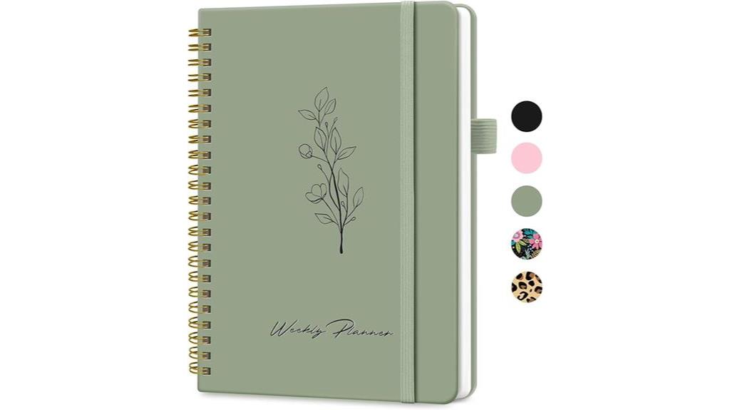 green a5 planner notebook