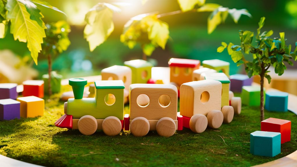 handcrafted wooden train sets