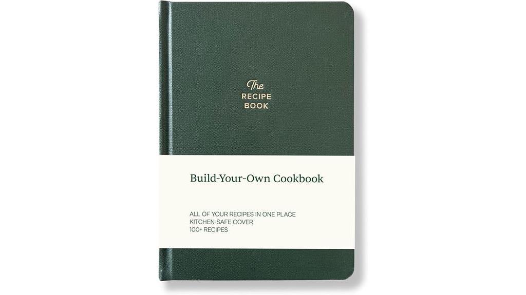 hardcover blank recipe notebook