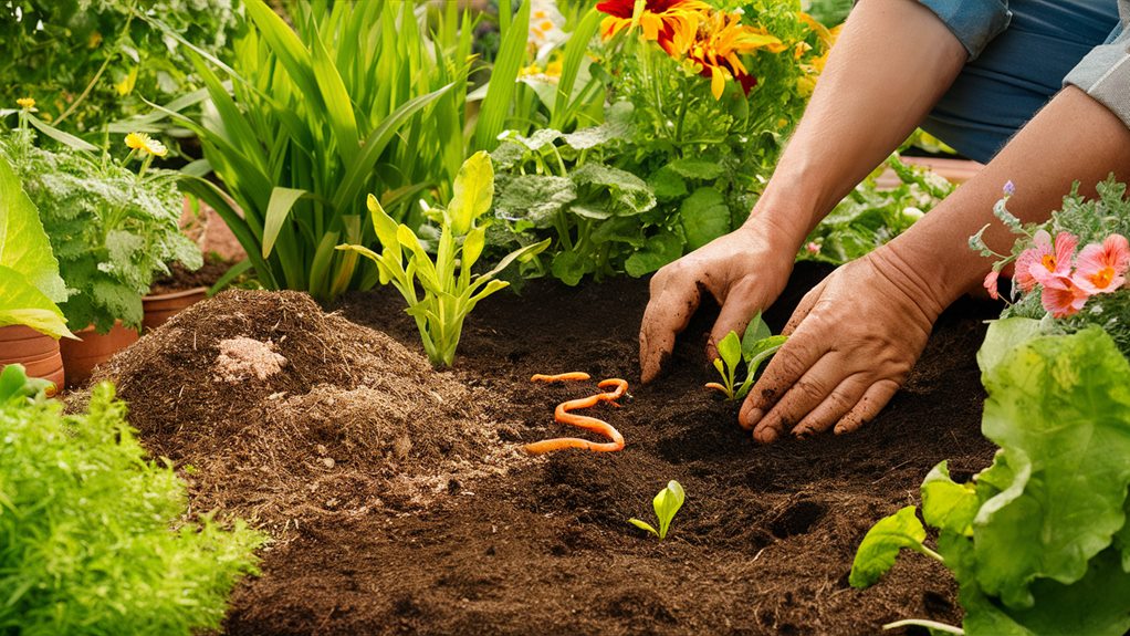 healthy nutrient rich organic soil