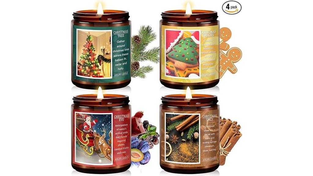 holiday scented candle set