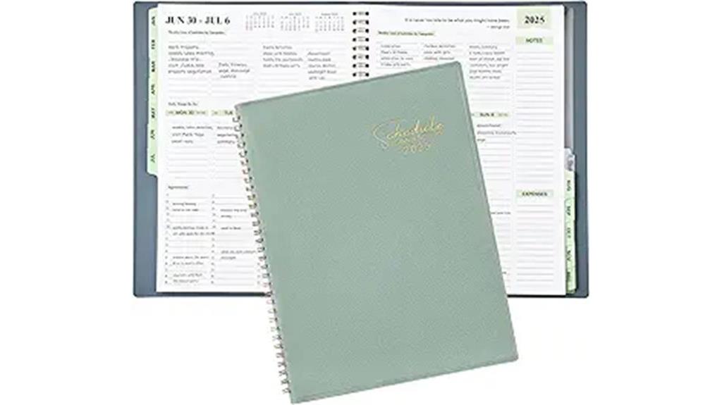 leather covered 2025 business planner