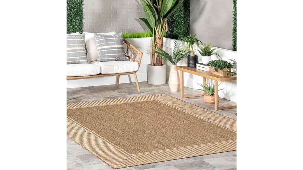 light brown outdoor rug