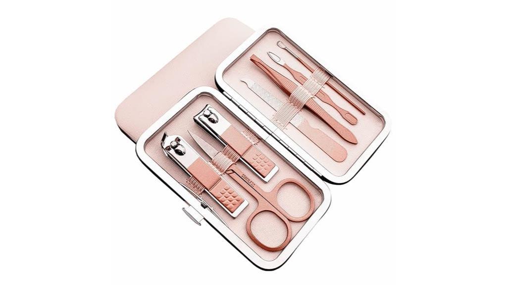 luxurious stainless steel manicure set