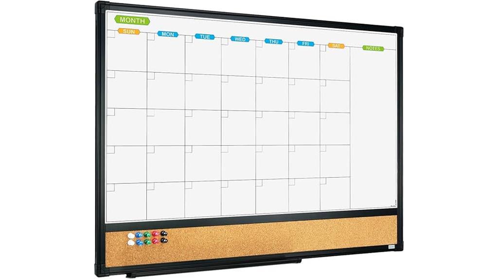 magnetic calendar corkboard combo