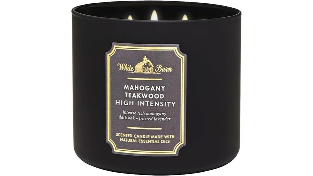 mahogany teakwood candle intensity