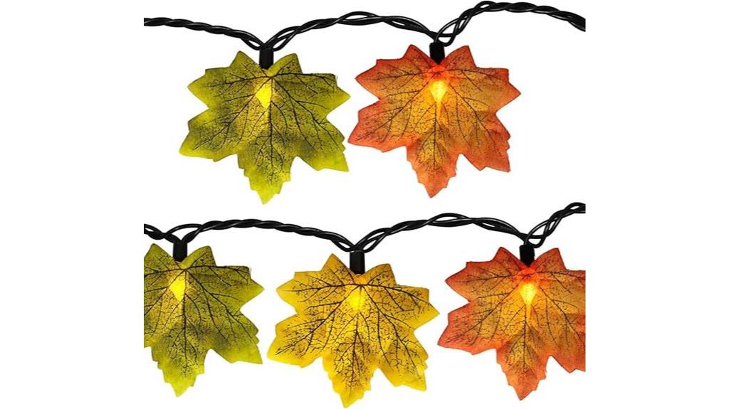 maple leaf string lights