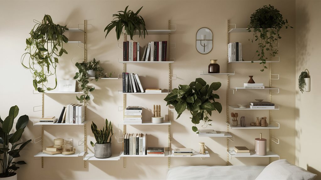 maximize space with shelves