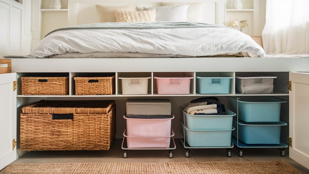 maximizing under bed storage