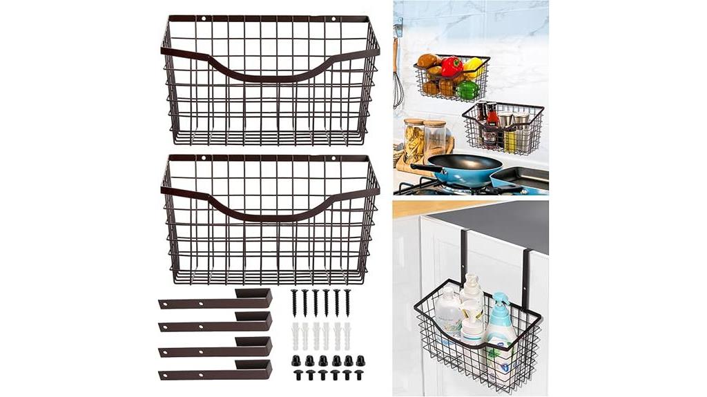 metal wire wall baskets