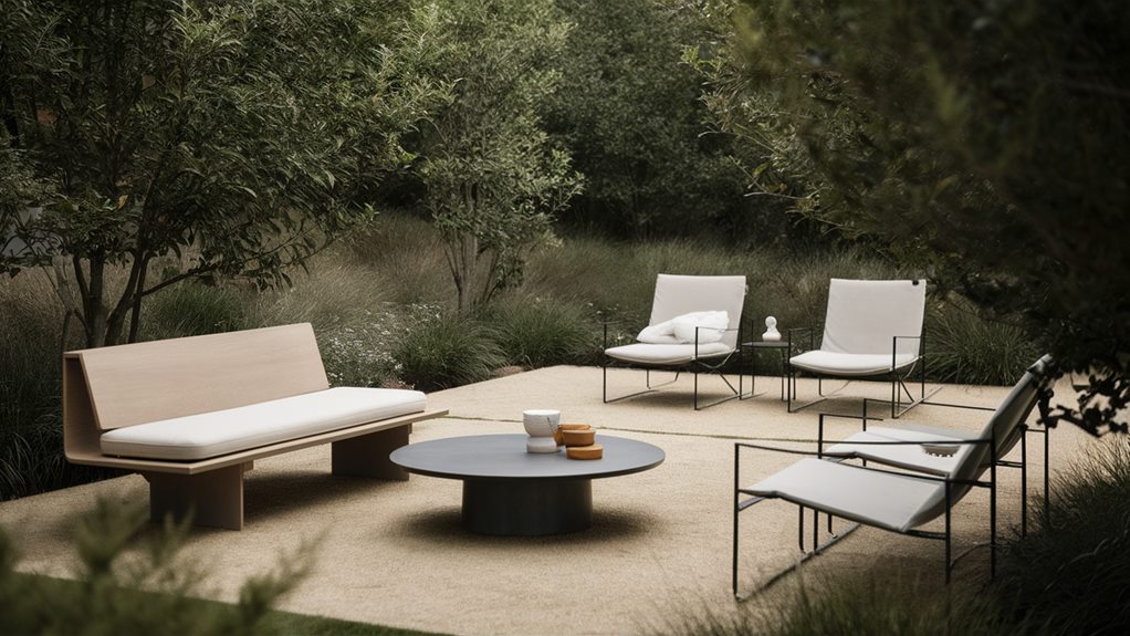 minimalist outdoor furniture selection