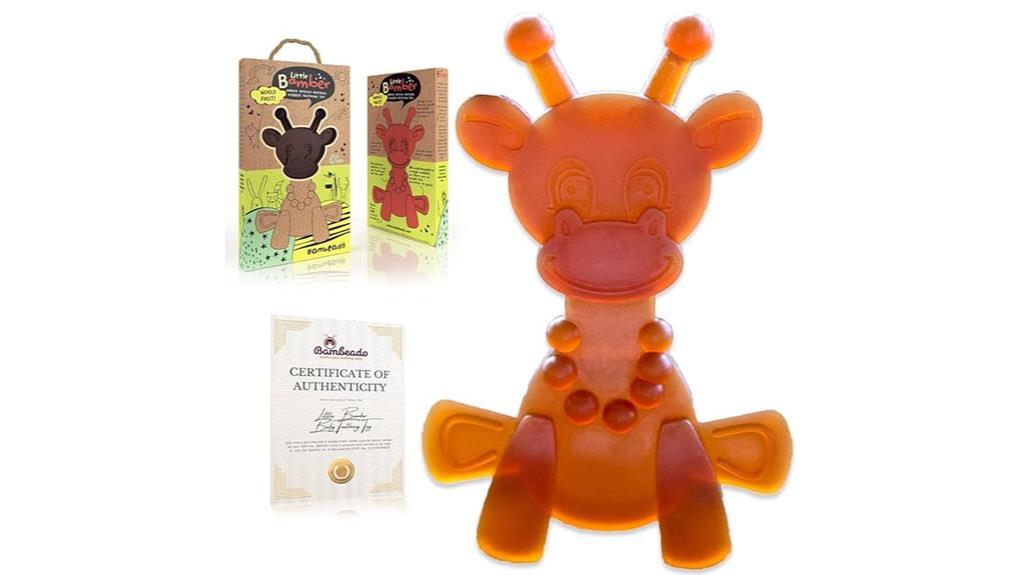 natural amber teething toy