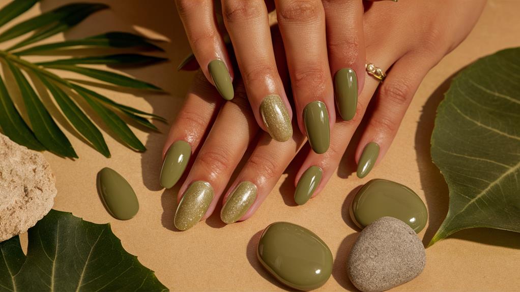 natural earthy olive tones