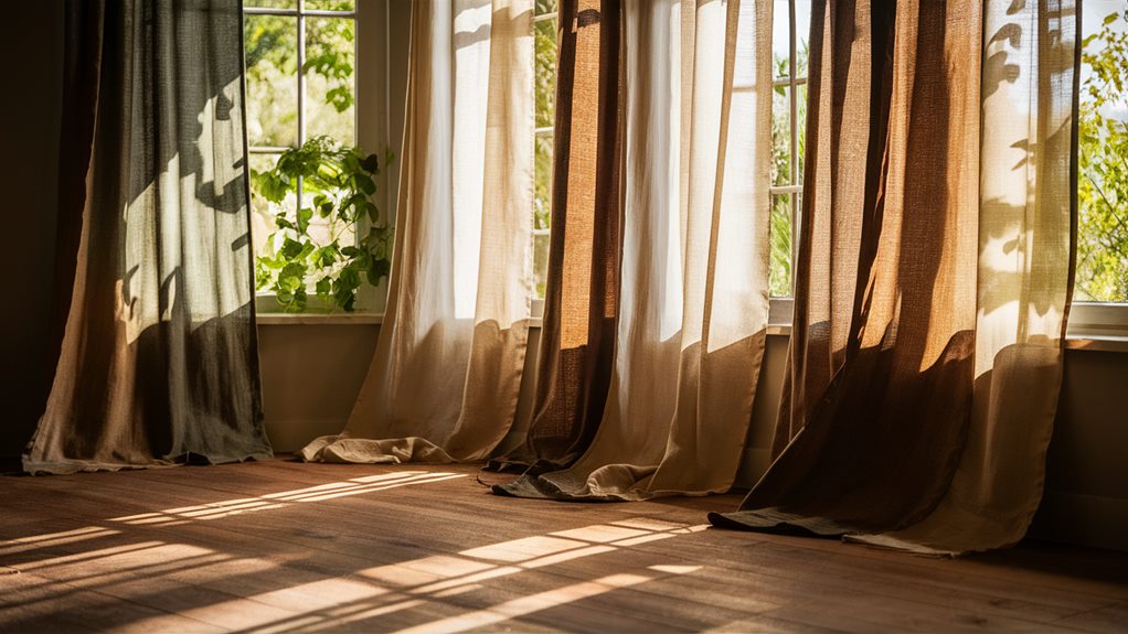 natural fiber material curtains