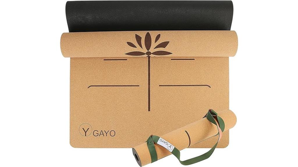 natural rubber cork yoga mat