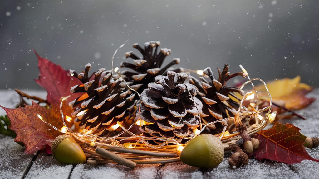 nature inspired crafting with pinecones