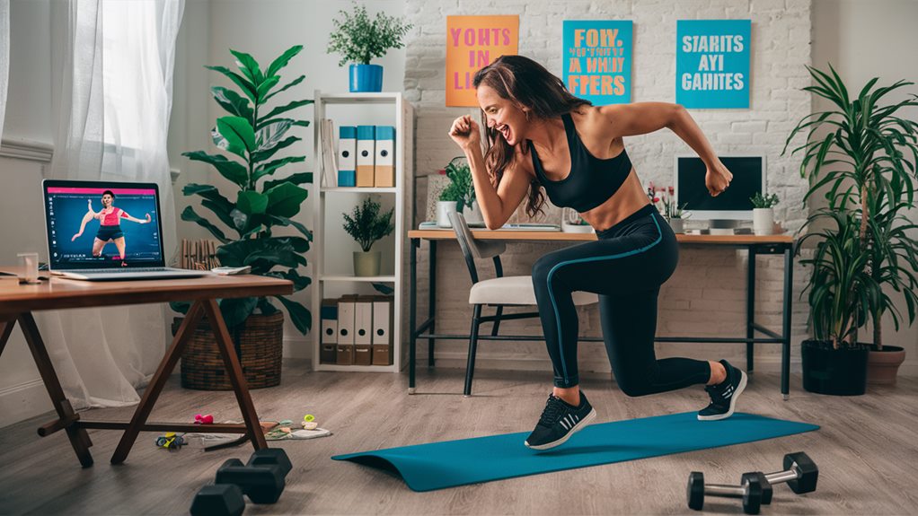 online workout instructional content