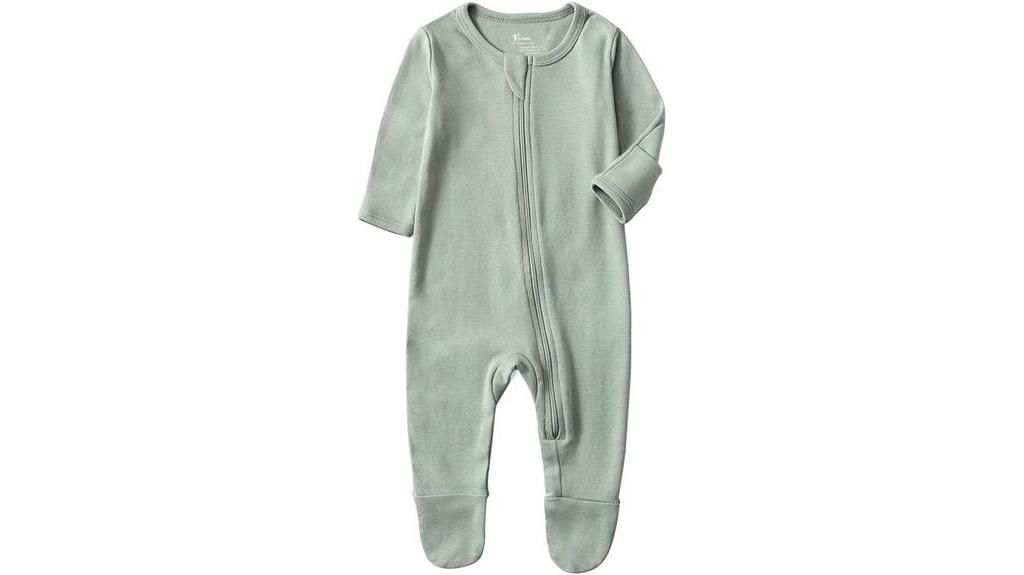 organic cotton zip pajamas