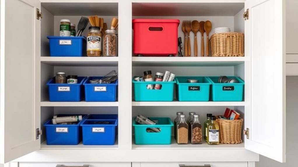 organize clutter with containers