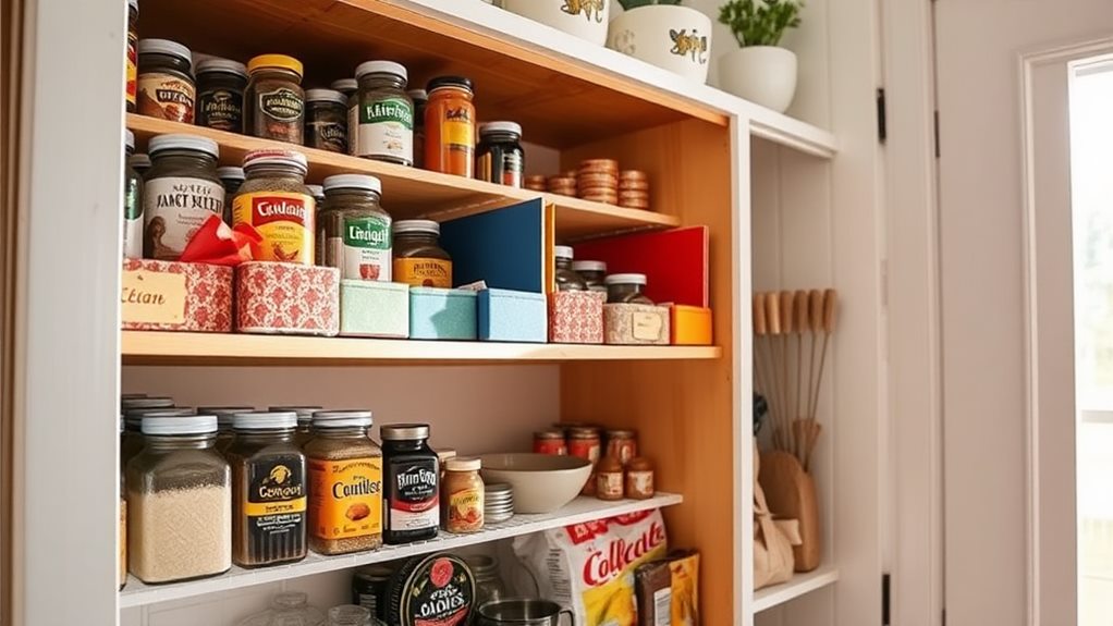 organize shelves with dividers