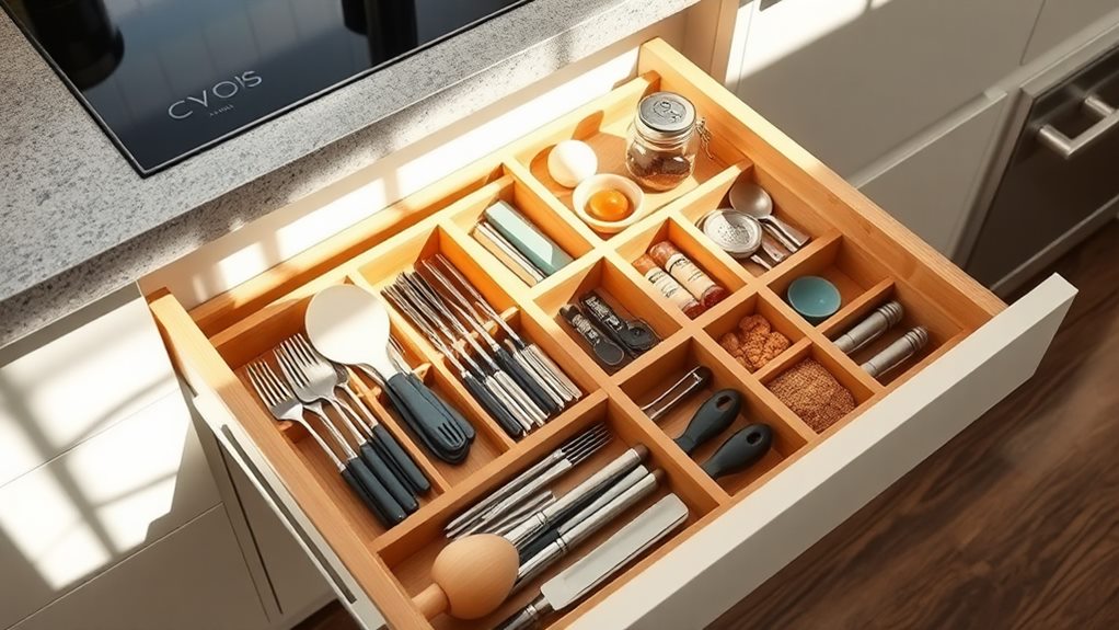 organize with bamboo dividers