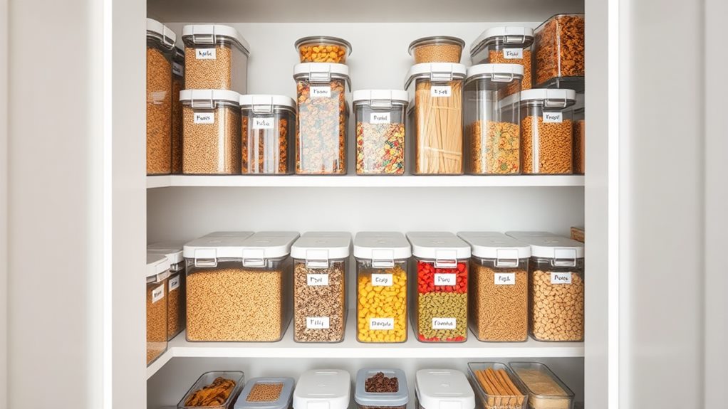 organize with clear containers