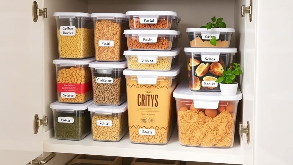 organize with stackable bins