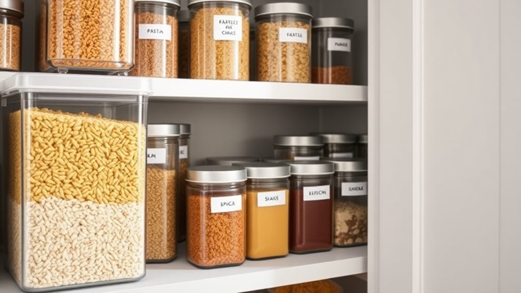 organize with transparent bins