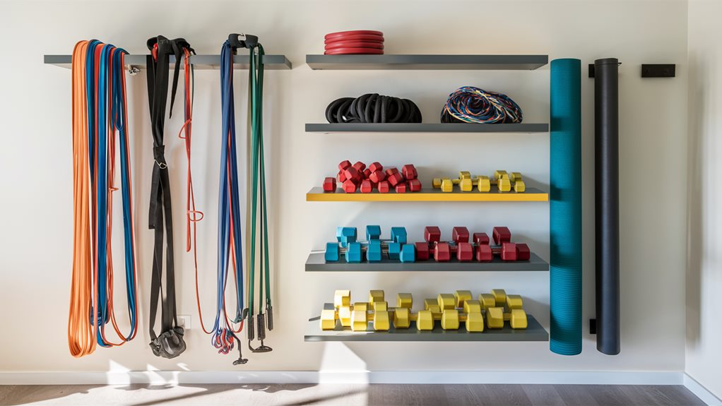 organize with wall shelves