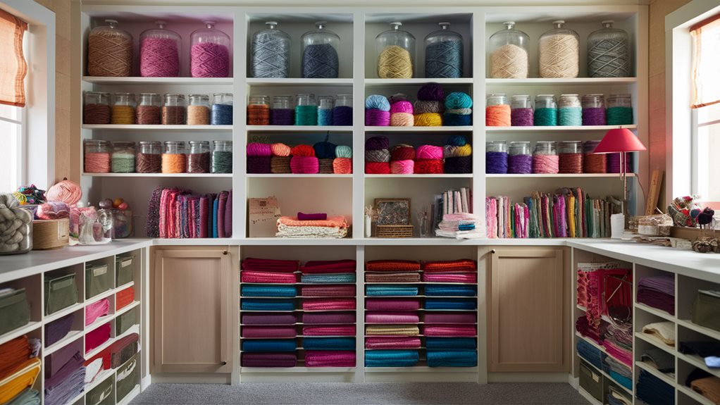 organize yarn and fabric